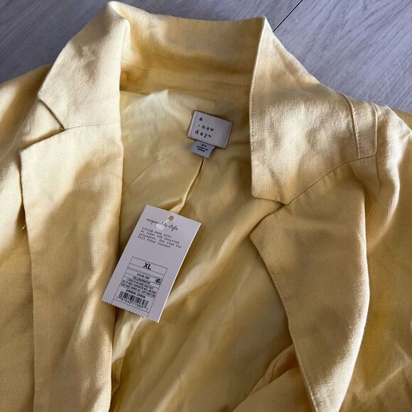 A New Day Women's Linen Spring Blazer size XL - Picture 5 of 8